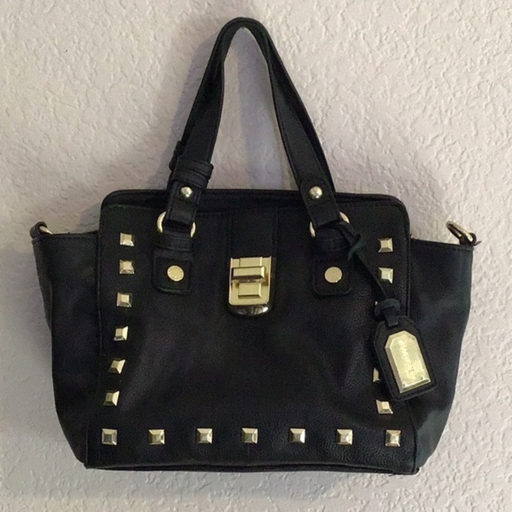 Steve Madden Black Studded Tote Bag